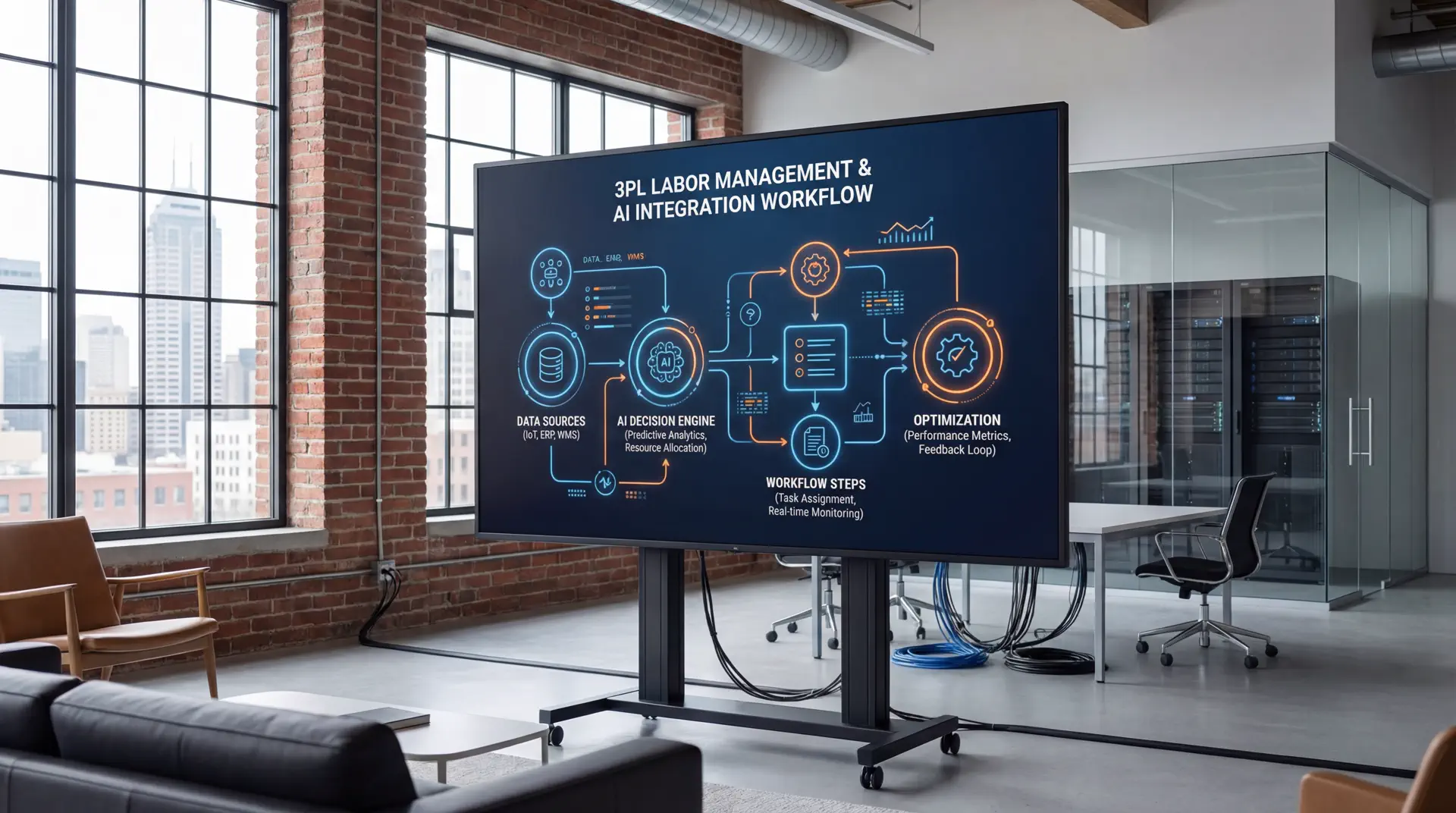 Process diagram for 3PL labor management improvement roadmap