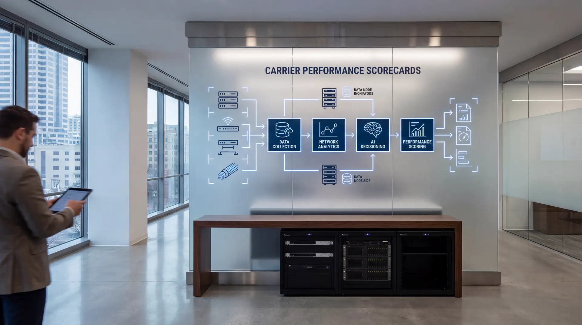 Process diagram for carrier performance scorecards improvement roadmap