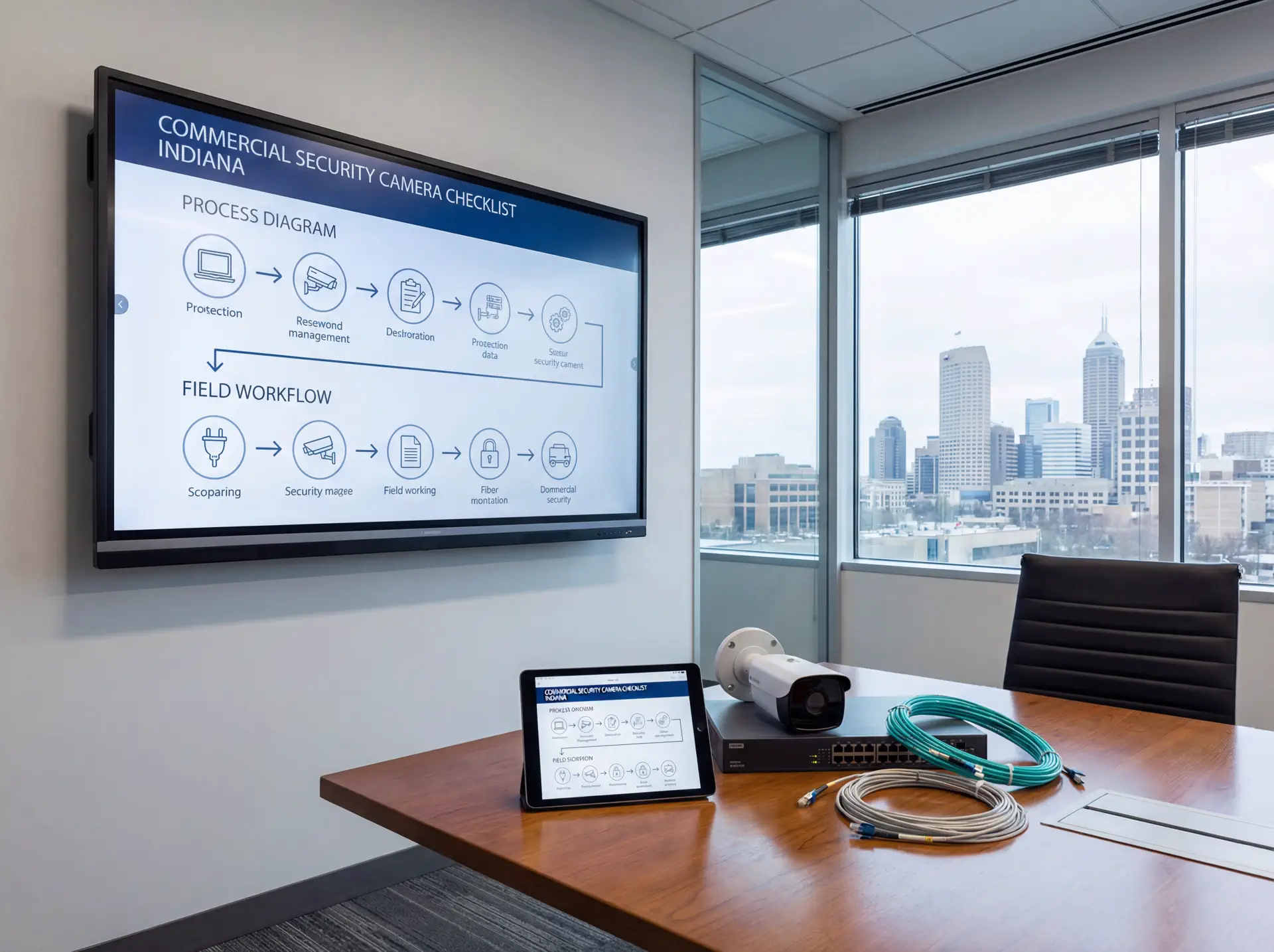Security camera rollout workflow for Indiana property managers