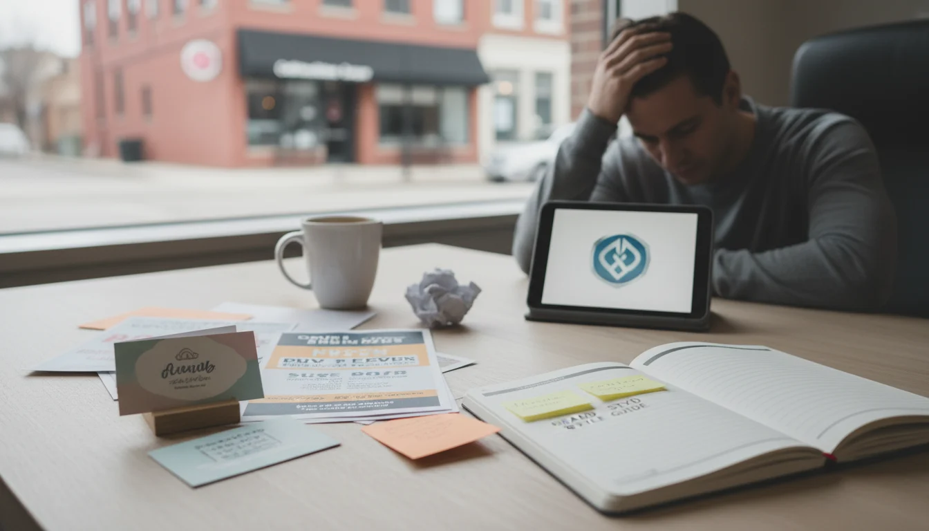 Pain scenario in consistent brand identity execution before a structured implementation strategy.