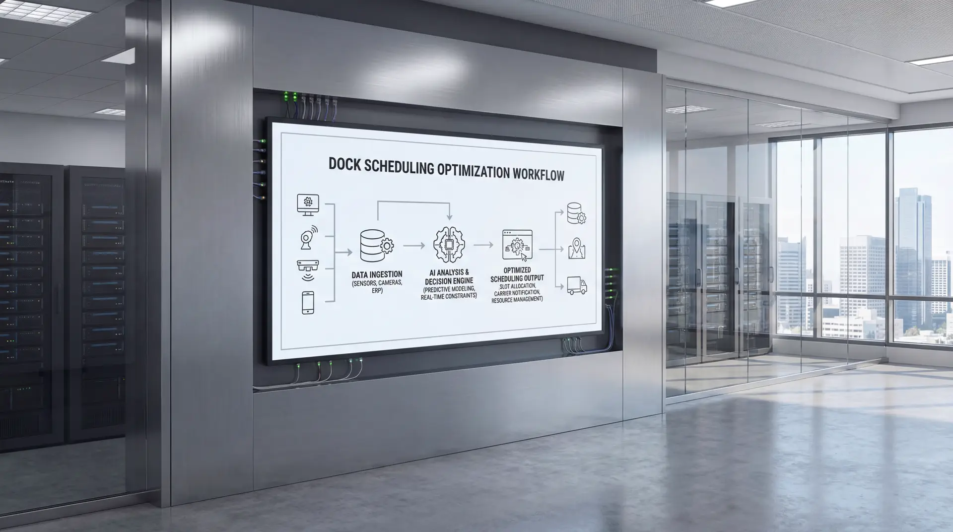 Process diagram for dock scheduling optimization improvement roadmap