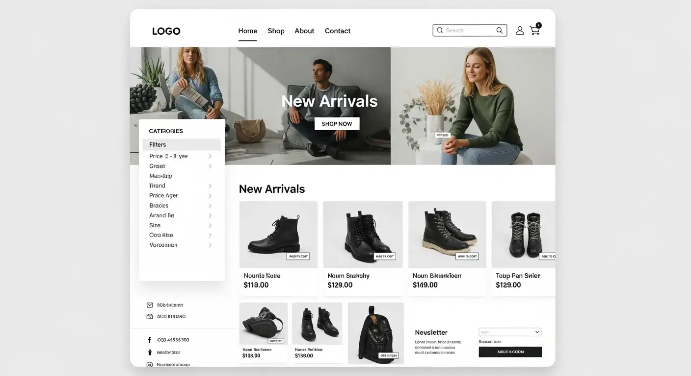 Ecommerce Web Design Layout
