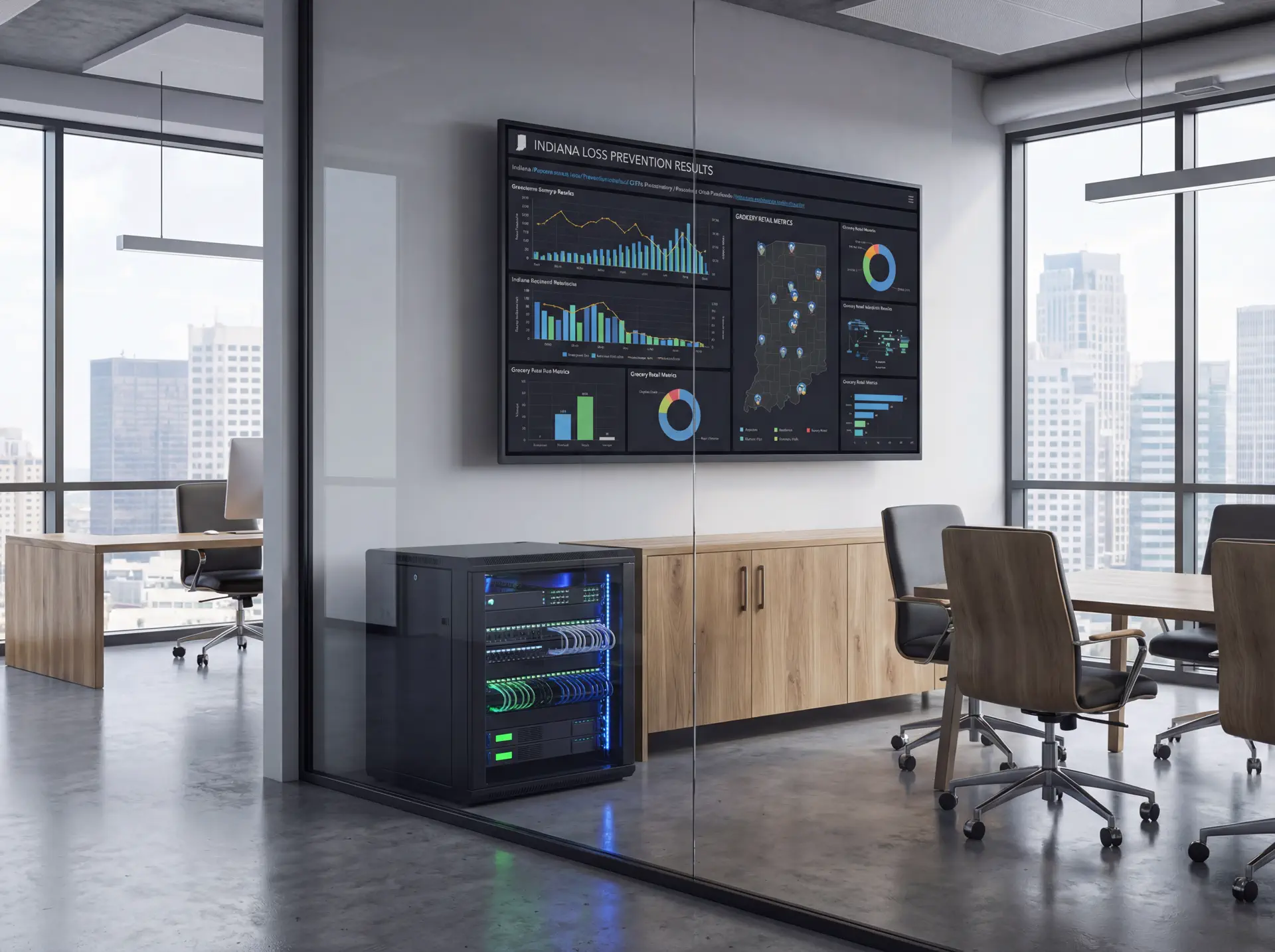Grocery loss prevention dashboard with shrink metrics and alerts