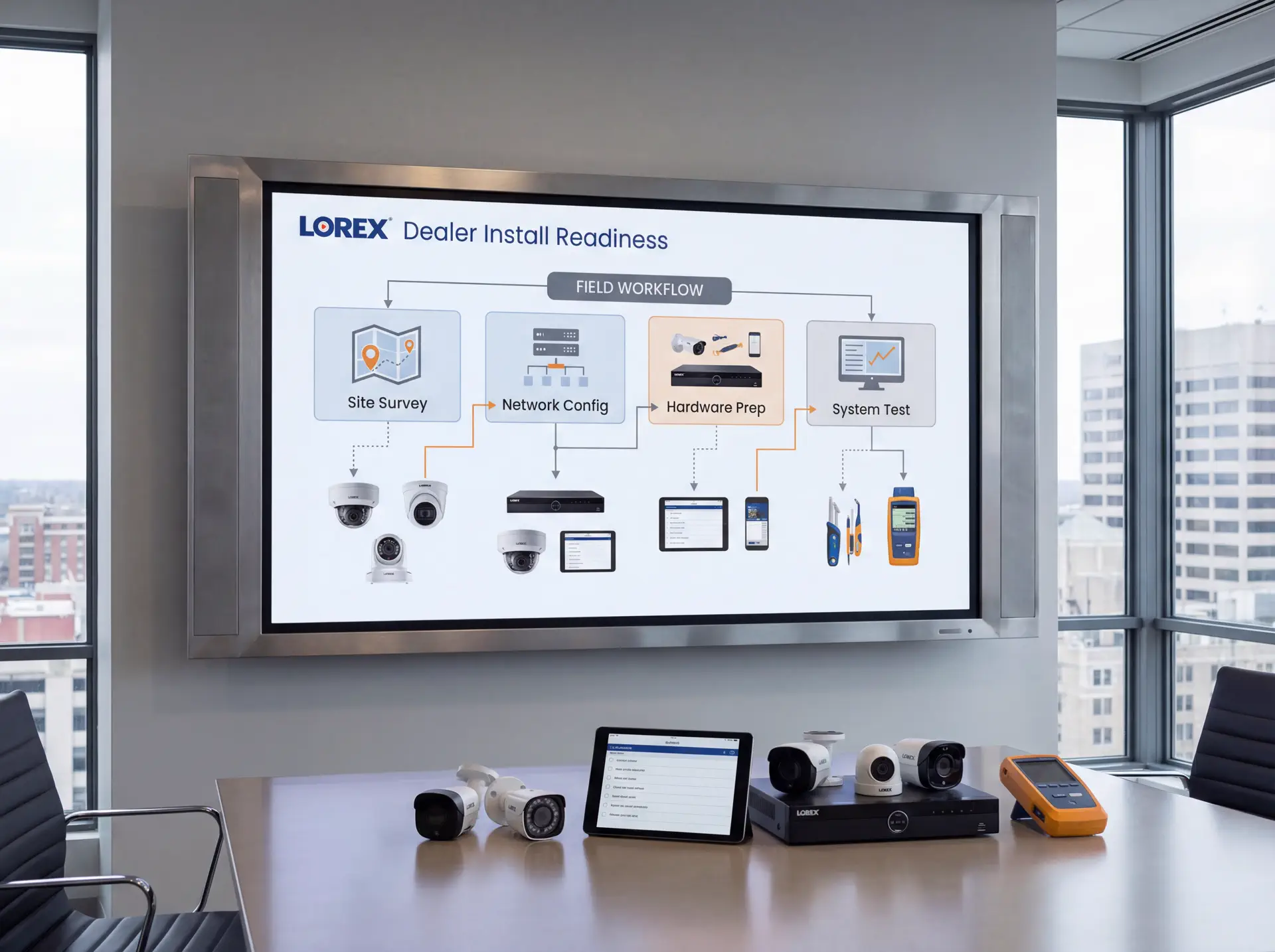 Workflow for How to Prepare for a Lorex Dealer Install in Indiana