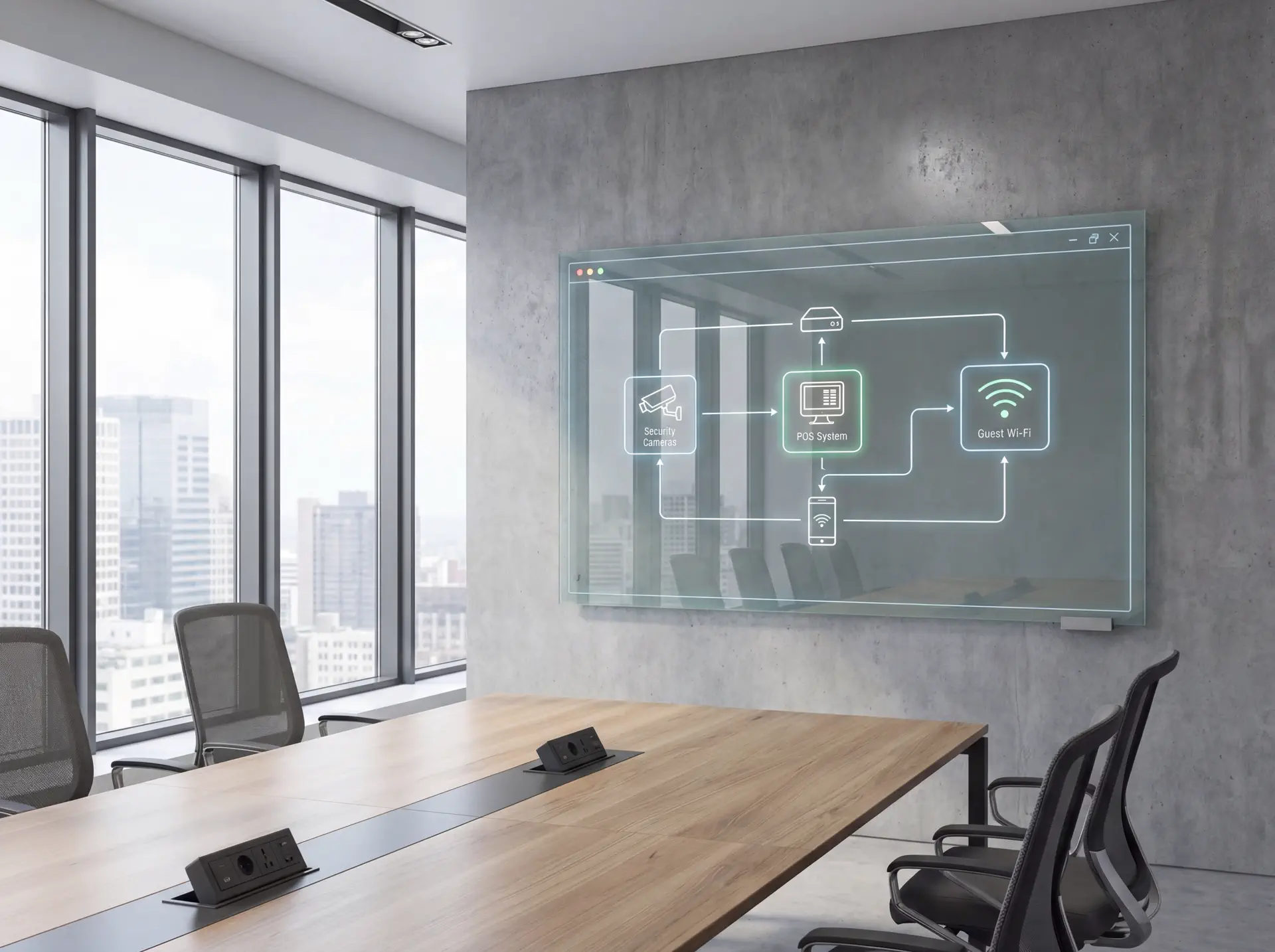 Process diagram for a restaurant security rollout