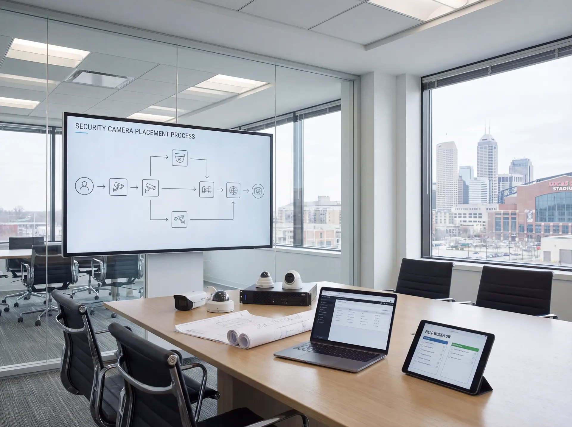 Workflow for Security Camera Placement Guide for Indianapolis Businesses and Homes