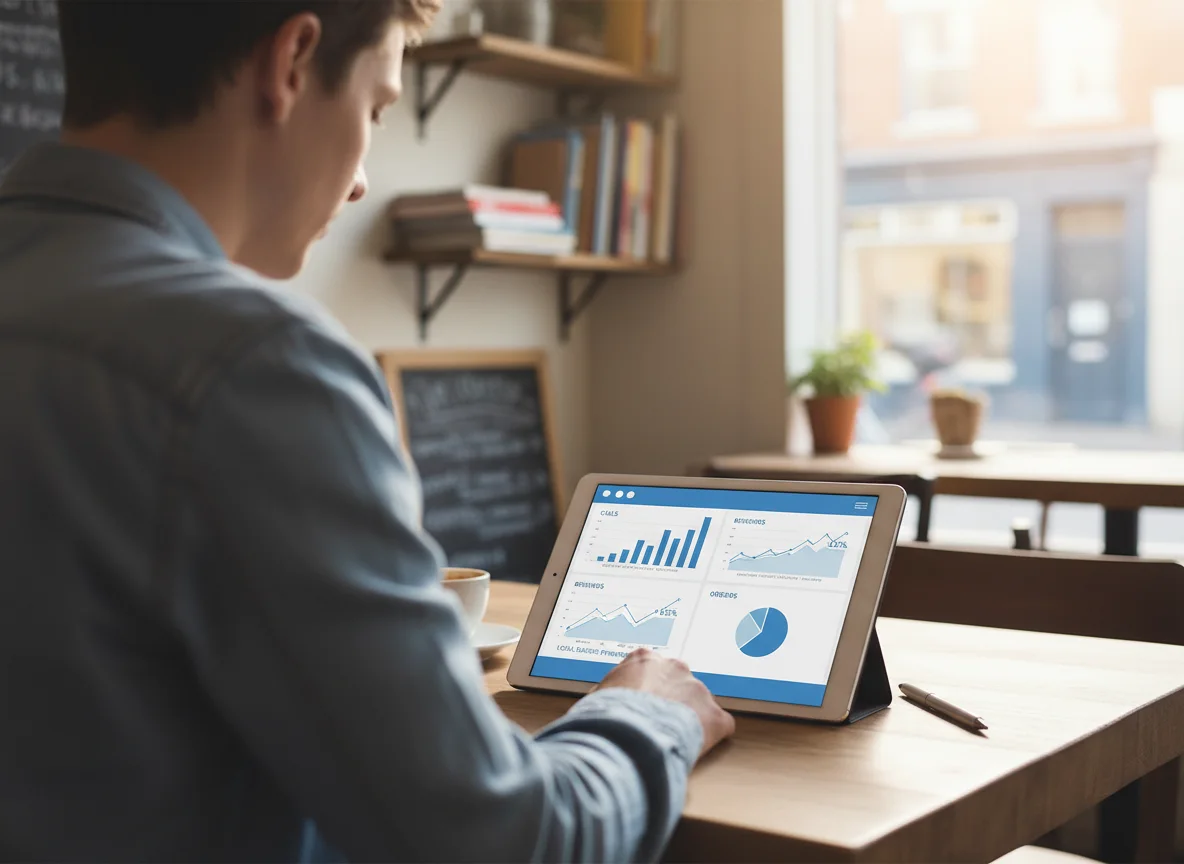 Restaurant owner tracking month-over-month SEO ROI with calls, bookings, and orders