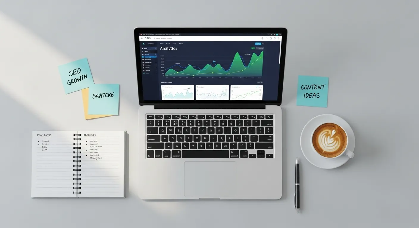Team analyzing SEO performance charts